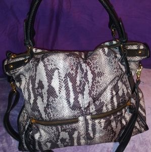 Steven by Steve Madden Large Snake Print Bag